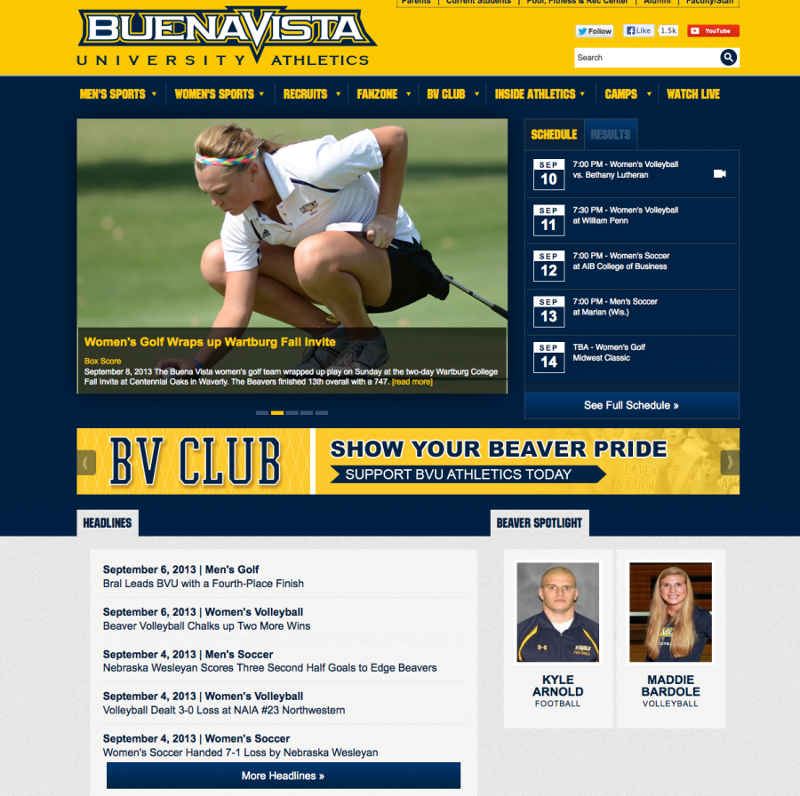 Beaver athletics website recently upgraded