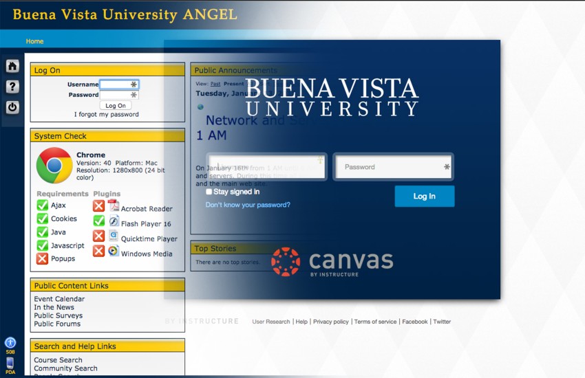 BVU transitions from Angel to Canvas