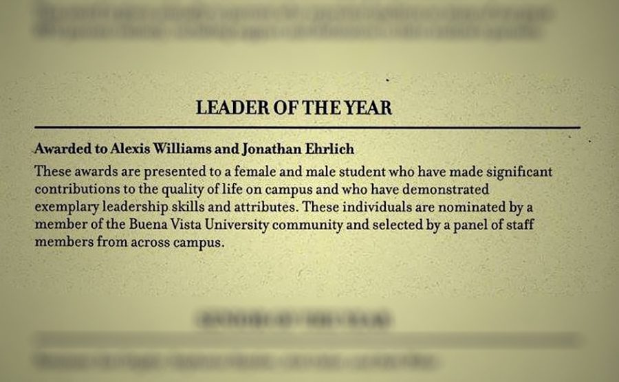 Williams and Ehrlich named Leaders of the Year