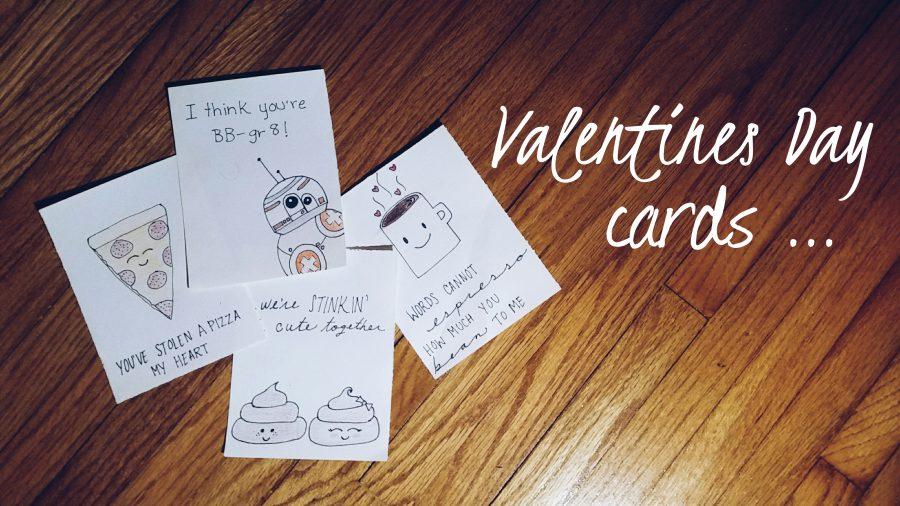 Simple DIY Valentines Day cards