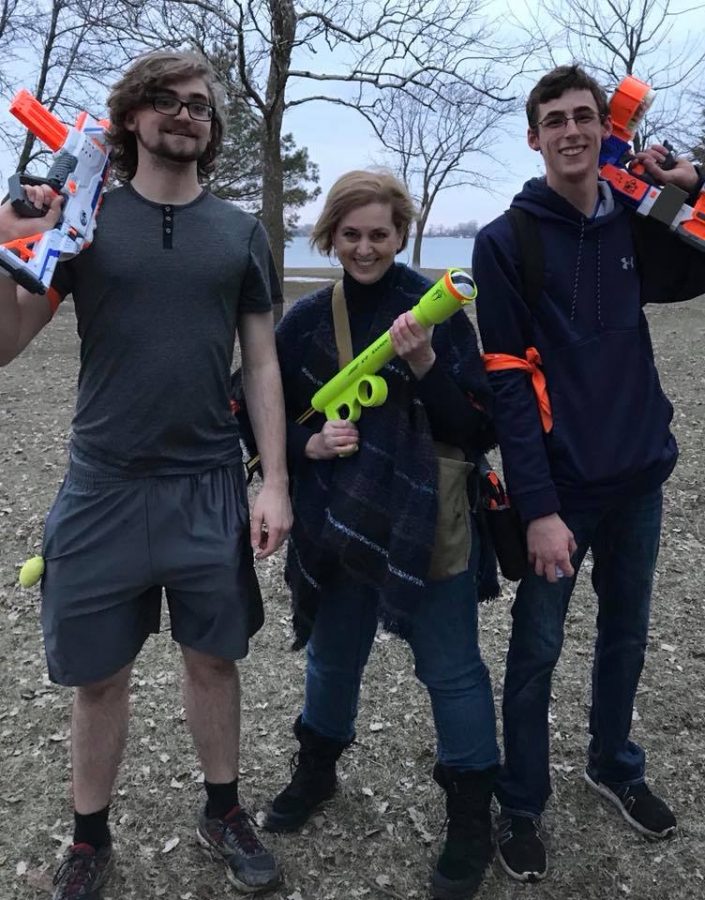 BVU Assistant Professor of Education Dr. Leslie Haas geared up and participated in her first HVZ event. 
