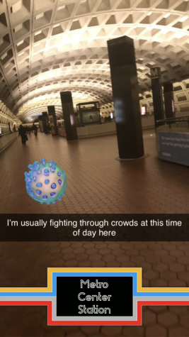 Snapchat of Empty Metro Station