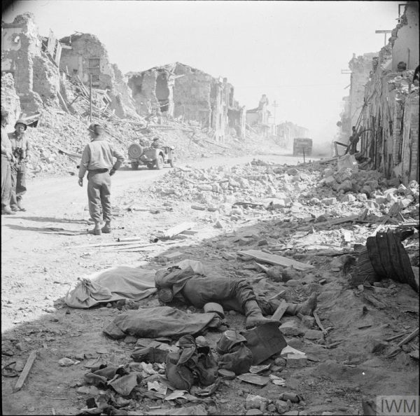 The destruction at Cisterna, near where Don was killed. Photo provided by Phoebe Feis.